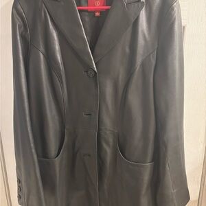Cole Haan Black Leather Women's Jacket